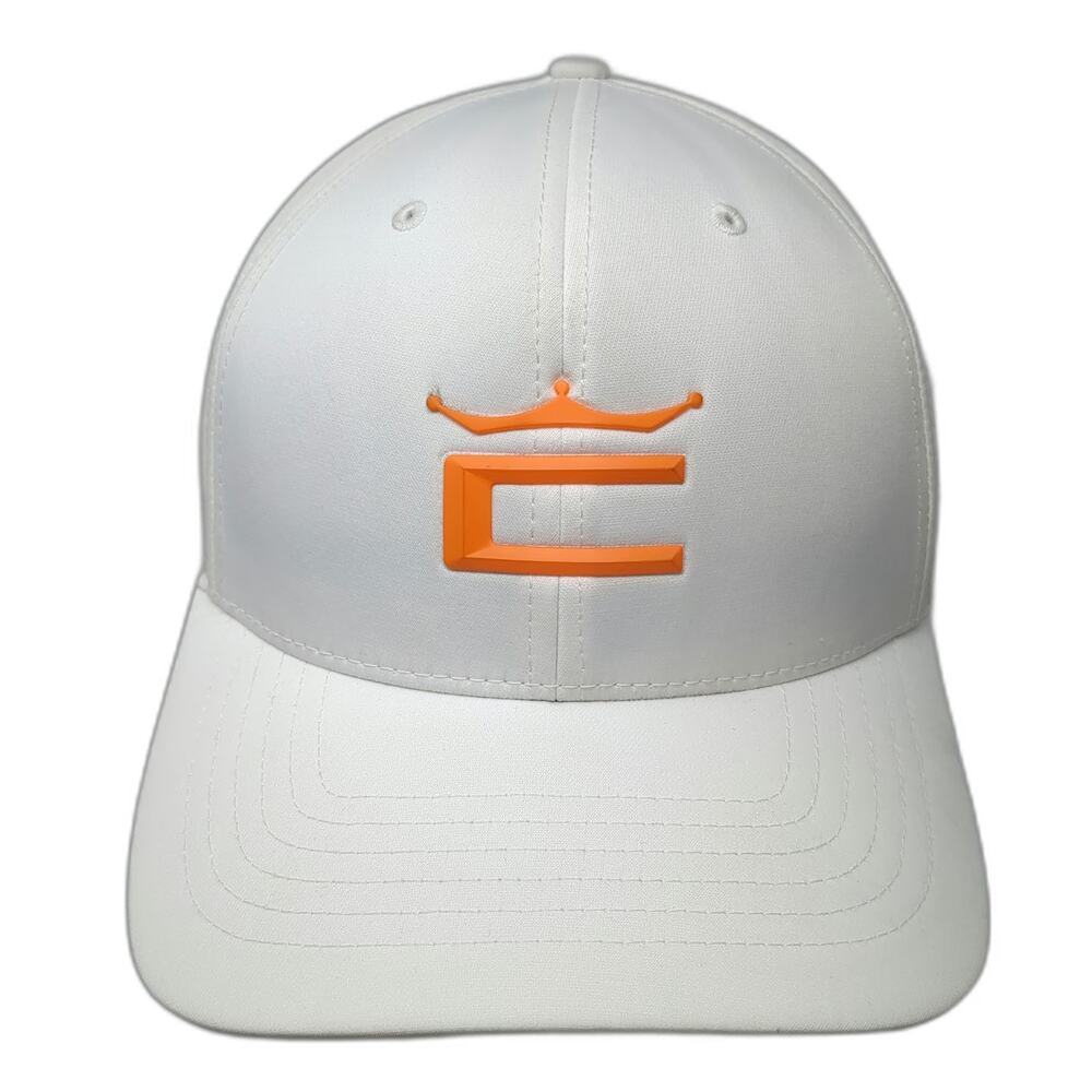 Cobra Snapback Hat White One Size Flexfit 110 Puma Golf Orange Logo Exclusive